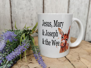 Jesus, Mary & Joseph and the wee Donkey Mug